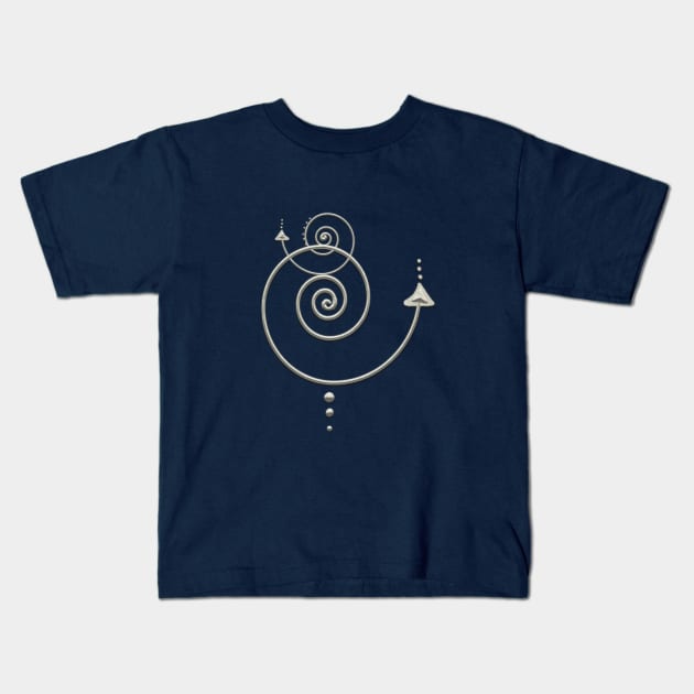 Silver spirals Kids T-Shirt by beamorello